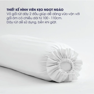 Vỏ Gối Ôm Trắng 100% Cotton Tự Nhiên Changmi Bedding 35x110 cm - Mềm Mại, Thoáng Khí, Giá Ưu Đãi 299.000đ