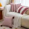 Vỏ gối sọc đỏ trắng trang trí sofa hiện đại, giá ưu đãi 135.814₫ 2