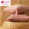 Vỏ gối sofa 45x45 canvas tua rua dày dặn - Gối tựa lưng sofa cao cấp, giá ưu đãi 2