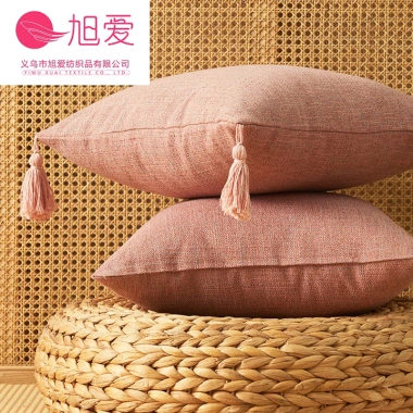 Vỏ gối sofa 45x45 canvas tua rua dày dặn - Gối tựa lưng sofa cao cấp, giá ưu đãi