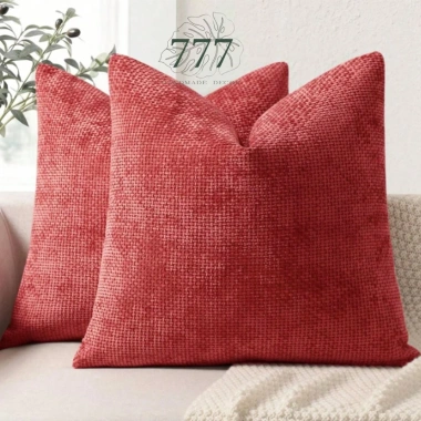 Vỏ Gối Sofa 45x45 Nhung Tăm Trắng - Trang Trí Tựa Lưng, Giá Giảm Đặc Biệt
