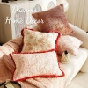 Vỏ Gối Sofa Cao Cấp Hoạ Tiết Thêu Đỏ - Gối Vuông Tựa Lưng Trang Trí Phòng Khách & Quán Cafe - Giá Ưu Đãi 250.000 3