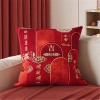 Vỏ gối sofa đỏ 65x65 - Trang trí lễ hội năm mới, giá 43,439 VND 9