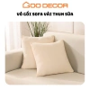 Vỏ gối sofa GOO Decor 40x40 bọc gối tựa màu trơn vải thun sữa - Giá ưu đãi 35.900đ