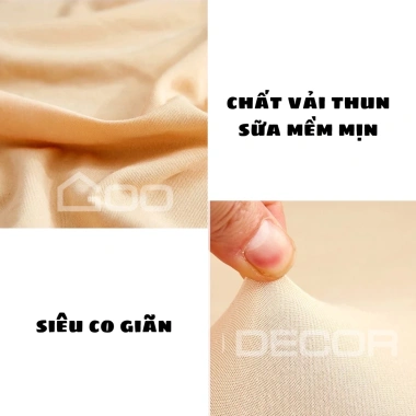 Vỏ gối sofa GOO Decor 40x40 bọc gối tựa màu trơn vải thun sữa - Giá ưu đãi 35.900đ