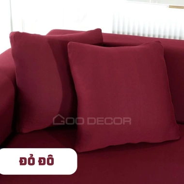 Vỏ gối sofa GOO Decor 40x40 bọc gối tựa màu trơn vải thun sữa - Giá ưu đãi 35.900đ