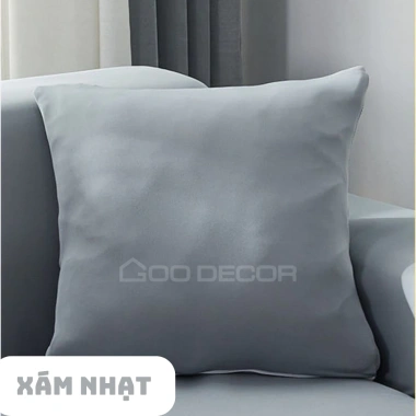 Vỏ gối sofa GOO Decor 40x40 bọc gối tựa màu trơn vải thun sữa - Giá ưu đãi 35.900đ