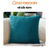 Vỏ gối sofa GOO Decor 40x40 vải nhung gân co giãn mềm mại - Giá ưu đãi 42.400₫