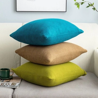 Vỏ gối sofa GOO Decor 40x40 vải nhung gân co giãn mềm mại - Giá ưu đãi 42.400₫