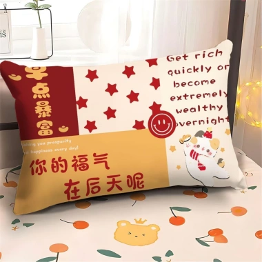 Vỏ gối sofa hình chữ nhật 60×80 cm, may mắn, thắt lưng, nụ cười - Giá 52.364 VND 9