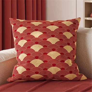 Vỏ gối sofa màu đỏ năm mới - Trang trí lễ hội mùa xuân, giảm giá còn 43.439 VND