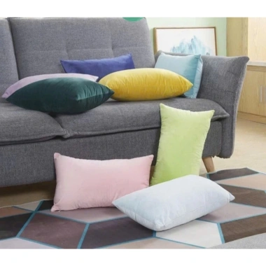Vỏ gối sofa nhung 40x55cm - Gối tựa chữ nhật, decor phòng khách và văn phòng, giảm còn 9.000đ 2