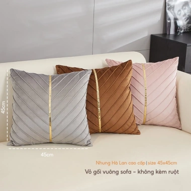 Vỏ Gối Sofa Nhung Cao Cấp Vuông Tựa Lưng - Trang Trí Nhà Cửa Giá 66.528 VND 3 Vỏ Gối Sofa Nhung Cao Cấp Vuông Tựa Lưng - Trang Trí Nhà Cửa Giá 66.528 VND 3