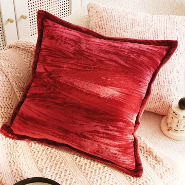 Vỏ gối sofa tựa lưng cao cấp màu đỏ sang trọng - Giá chỉ 70.000₫