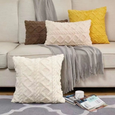 Vỏ gối sofa vải lông cừu 40x40 hình vuông - Mềm mại, giảm giá 55k GOO Decor 3