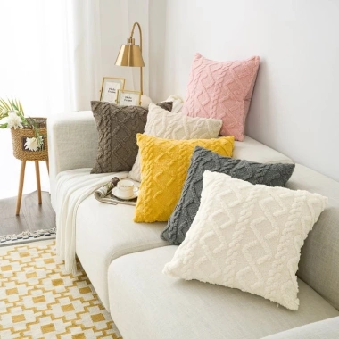 Vỏ gối sofa vải lông cừu 40x40 hình vuông - Mềm mại, giảm giá 55k GOO Decor 7