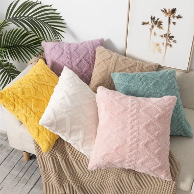 Vỏ gối sofa vải lông cừu 40x40 hình vuông - Mềm mại, giảm giá 55k GOO Decor 8