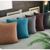 Vỏ gối sofa vải nhung gân 45x45 cm hình vuông co giãn mềm mại - Giá chỉ 39.559₫ 3