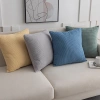 Vỏ gối sofa vải nhung gân 45x45 cm hình vuông co giãn mềm mại - Giá chỉ 39.559₫ 6
