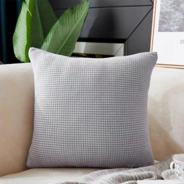 Vỏ gối sofa vải nhung gân 45x45 cm hình vuông co giãn mềm mại - Giá chỉ 39.559₫ 10