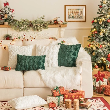Vỏ Gối Sofa Vuông Họa Giáng Sinh - Trang Trí Nội Thất Giá Ưu Đãi 115k 6