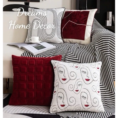 Vỏ Gối Sofa Vuông Tựa Lưng Hoạ Tiết Nghệ Thuật Phong Cách Bắc Âu - Sang Trọng, Chất Liệu Cao Cấp, Đệm êm ái, Giá Ưu Đãi 265.000₫