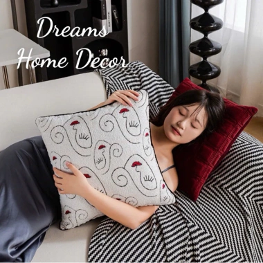 Vỏ Gối Sofa Vuông Tựa Lưng Hoạ Tiết Nghệ Thuật Phong Cách Bắc Âu - Sang Trọng, Chất Liệu Cao Cấp, Đệm êm ái, Giá Ưu Đãi 265.000₫