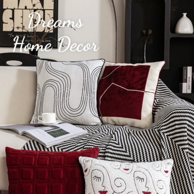 Vỏ Gối Sofa Vuông Tựa Lưng Hoạ Tiết Nghệ Thuật Phong Cách Bắc Âu - Sang Trọng, Chất Liệu Cao Cấp, Đệm êm ái, Giá Ưu Đãi 265.000₫