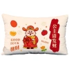 Vỏ gối thắt lưng God of Wealth hình chữ nhật sofa năm mới màu đỏ 60x80 cm giảm giá 9
