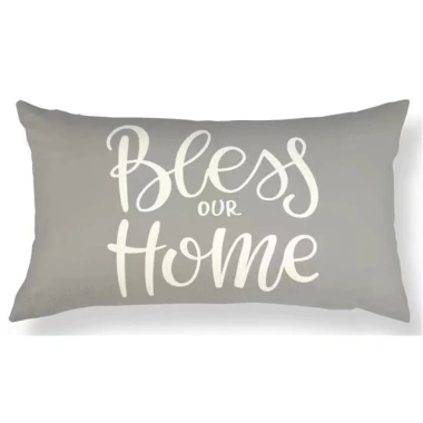 Vỏ gối thắt lưng hình học màu xám 60×40.5×30 cm - Cotton mềm, trang trí sofa, giảm 23%