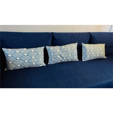 Vỏ gối thắt lưng hình học màu xám 60×40.5×30 cm - Cotton mềm, trang trí sofa, giảm 23%