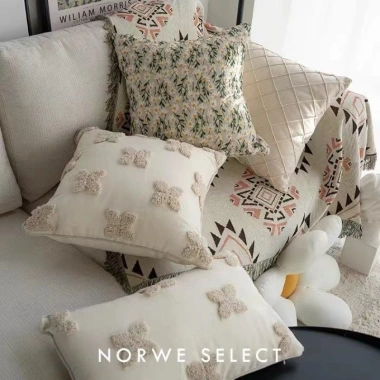 Vỏ Gối Thêu Mục Vụ Châu Âu - Gối Đầu Giường Sofa Sang Trọng, Nhẹ Nhàng, Gối Ném Ins, Dệt Kim Giá 103.169 VND 6