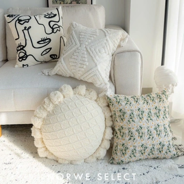 Vỏ Gối Thêu Mục Vụ Châu Âu - Gối Đầu Giường Sofa Sang Trọng, Nhẹ Nhàng, Gối Ném Ins, Dệt Kim Giá 103.169 VND 7
