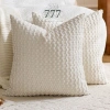 Vỏ gối trang trí sofa 45x45 nhung tăm màu trắng – Tựa lưng sang, chỉ 154.440₫