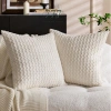 Vỏ gối trang trí sofa 45x45 nhung tăm màu trắng – Tựa lưng sang, chỉ 154.440₫ 2