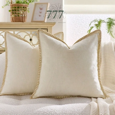 Vỏ Gối Trang Trí Tết Nhung Đỏ Thêu Viền - Gối Tựa Lưng Sofa Giá 145.860 VNĐ 5