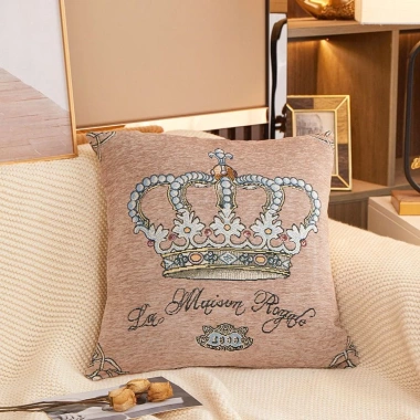 Vỏ Gối Tựa Lưng Sofa 45x45cm Nhung Thêu Hình - Trang trí Văn phòng, Oto, Nhà cửa, Giá 45.000 VND