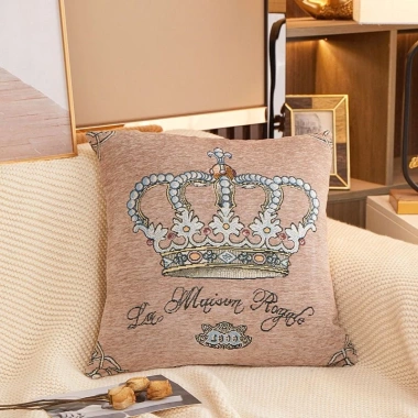 Vỏ gối tựa lưng sofa 45x45cm vải nhung cao cấp thêu hình - Trang trí nhà, văn phòng, ô tô chỉ 50k