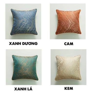 Vỏ Gối Tựa Lưng Sofa Gấm Dệt Jacquard Sang Chảnh 45x45cm GSF02 - Giá 99.000đ