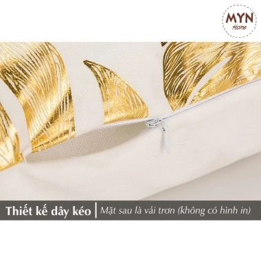 Vỏ gối tựa lưng sofa họa tiết ánh kim sang trọng 45x45cm giảm giá 39.000đ