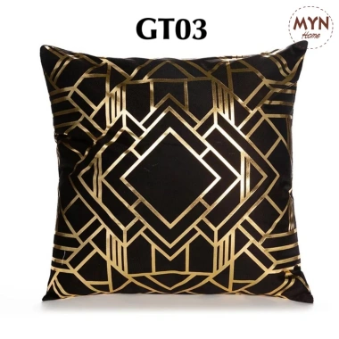 Vỏ gối tựa lưng sofa họa tiết ánh kim sang trọng 45x45cm giảm giá 39.000đ
