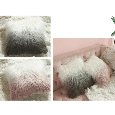 Vỏ Gối Tựa Lưng Sofa Nhung Lông Dài Gradient 45x45cm Cao Cấp GSF10 - Giá chỉ 116k 4