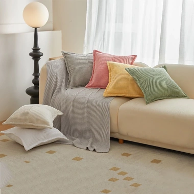 Vỏ gối tựa lưng sofa nhung màu trơn kẻ sọc cao cấp 45x45cm - Giá chỉ 93.000 VND 9 Vỏ gối tựa lưng sofa nhung màu trơn kẻ sọc cao cấp 45x45cm - Giá chỉ 93.000 VND 9