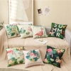 Vỏ Gối Tựa Lưng Sofa Văn Phòng Vải Bồ In Hoa Cao Cấp, Đệm êm ái, Thiết Kế Hiện Đại, Phòng Khách Sang Trọng, Giá Giảm 35k