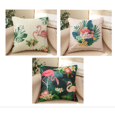 Vỏ Gối Tựa Lưng Sofa Văn Phòng Vải Bồ In Hoa Cao Cấp, Đệm êm ái, Thiết Kế Hiện Đại, Phòng Khách Sang Trọng, Giá Giảm 35k