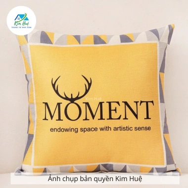 Vỏ gối tựa lưng sofa vuông 45x45cm Kim Huệ GL - Trang trí phòng khách, không ruột, 39.000₫ 10