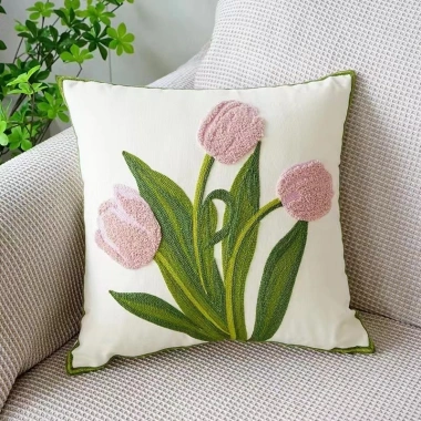 Vỏ gối tựa lưng thêu nổi 1 mặt – Trang trí sofa, nhà, văn phòng – Giá 99.514₫