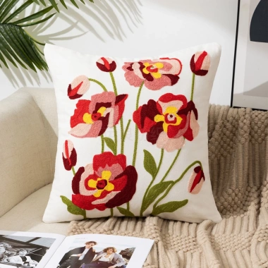 Vỏ gối tựa lưng thêu nổi 1 mặt – Trang trí sofa, nhà, văn phòng – Giá 99.514₫