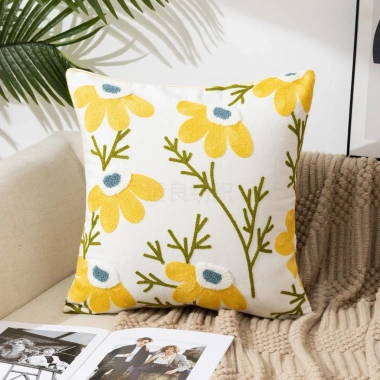 Vỏ gối tựa lưng thêu nổi 1 mặt – Trang trí sofa, nhà, văn phòng – Giá 99.514₫