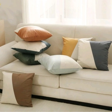 Vỏ gối tựa lưng vải da trơn - Trang trí sofa, văn phòng, nội thất - 25.000₫